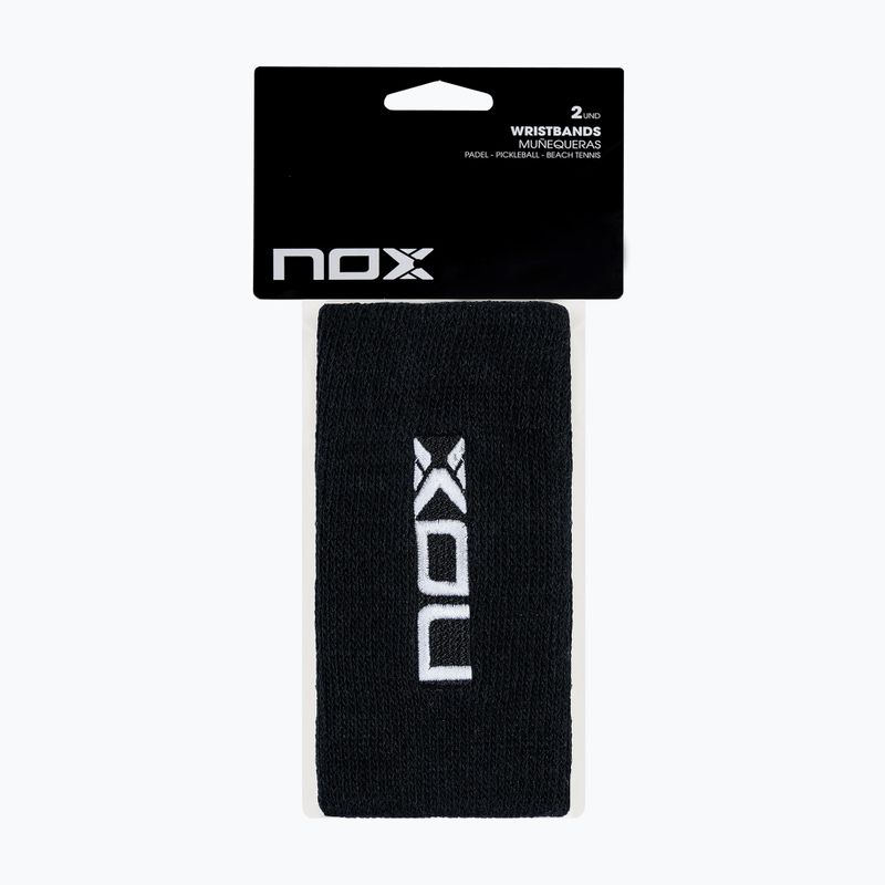 Frotki na nadgarstek NOX Wristband with Logo 2 szt. black/white 2