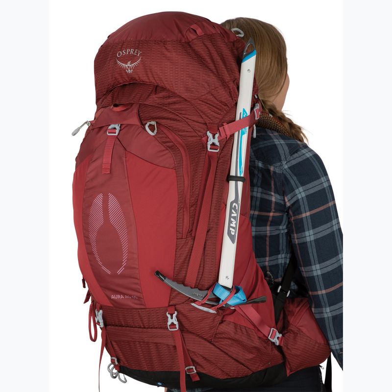 Plecak trekkingowy damski Osprey Aura AG 65 l XS-S berry sorbet red 10