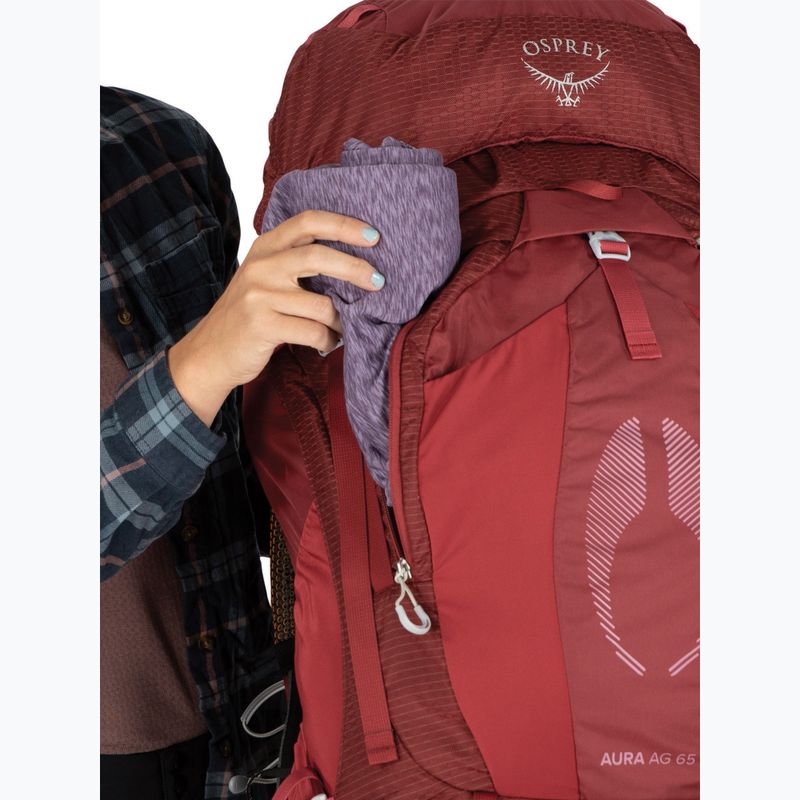 Plecak trekkingowy damski Osprey Aura AG 65 l XS-S berry sorbet red 11