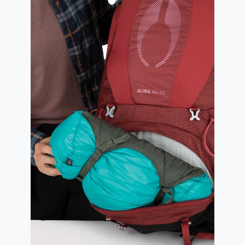 Plecak trekkingowy damski Osprey Aura AG 65 l XS-S berry sorbet red 12