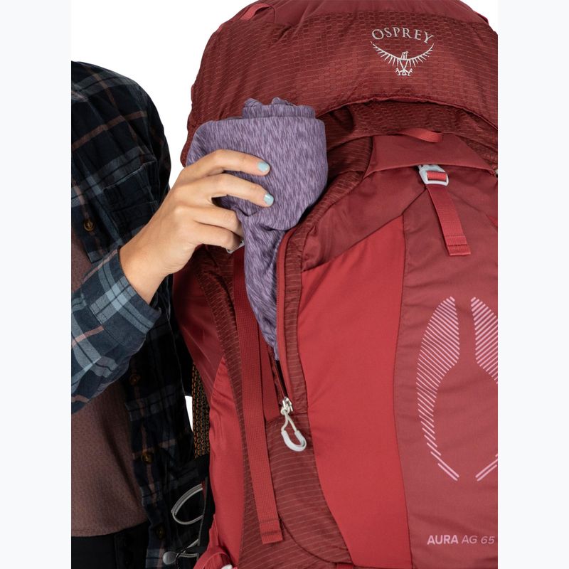 Plecak trekkingowy damski Osprey Aura AG 65 l M-L berry sorbet red 10