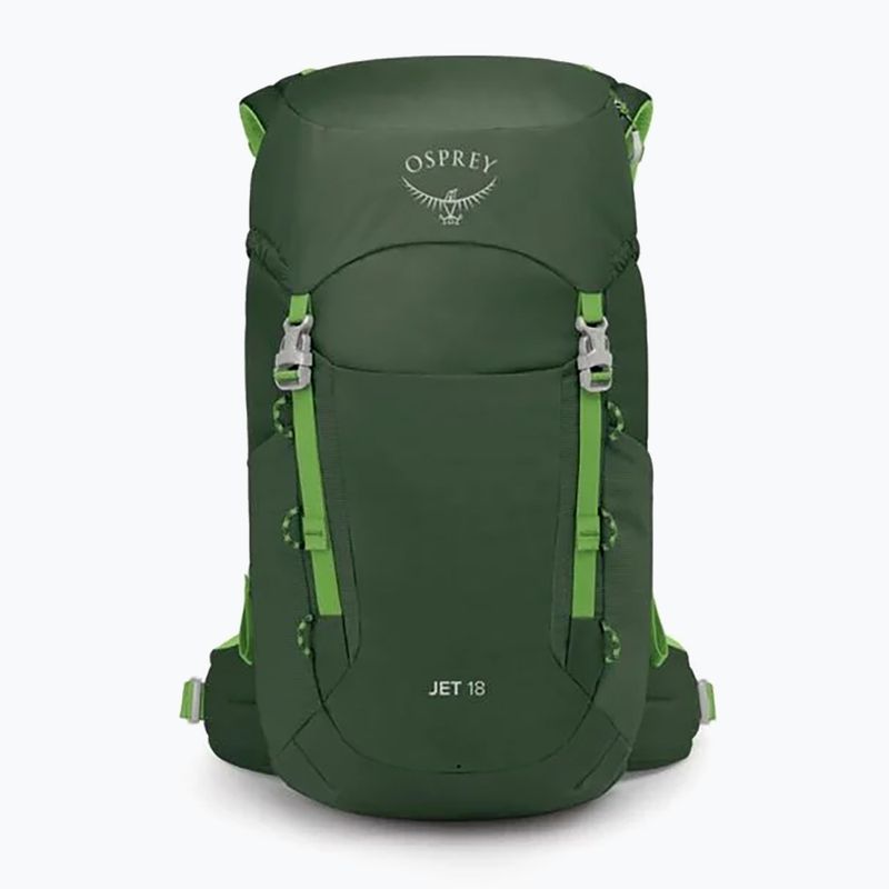 Plecak turystyczny dziecięcy Osprey Jet 18 l green canopy/ limeline green