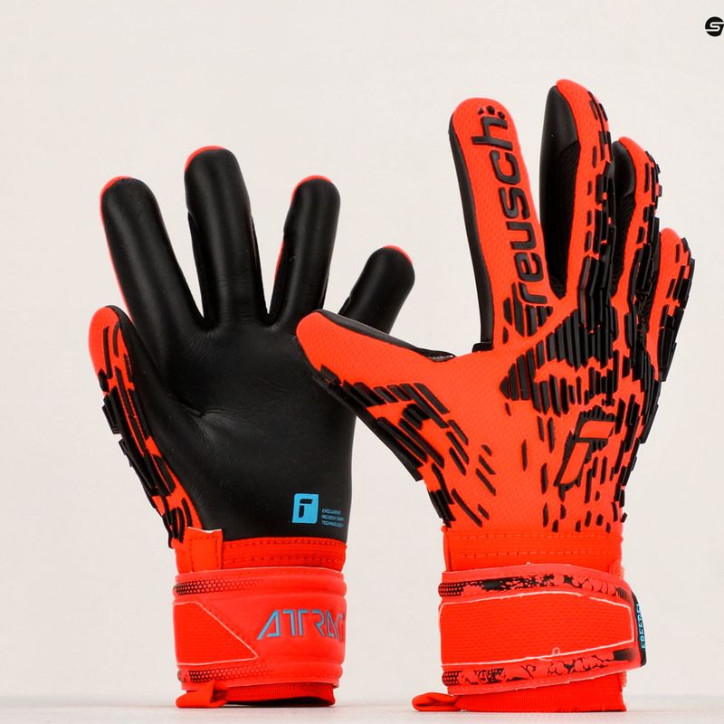 Rękawice bramkarskie dziecięce Reusch Attrakt Freegel Silver bright red/future blue/black 5