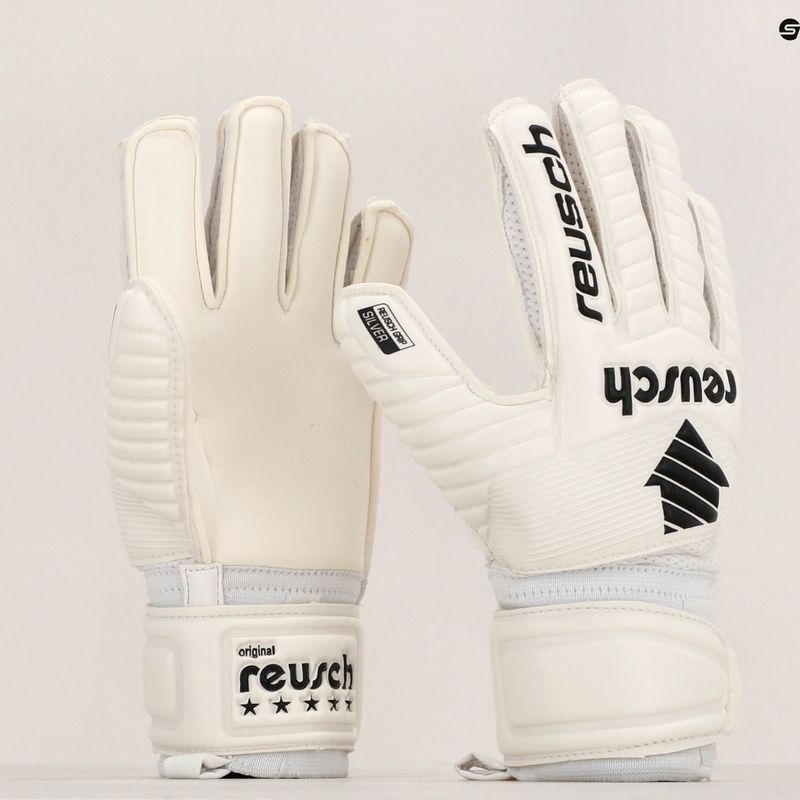 Rękawice bramkarskie dziecięce Reusch Legacy Arrow Silver white 10