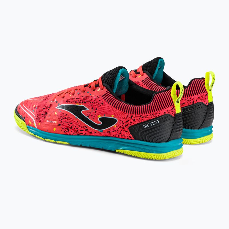 Buty piłkarskie męskie Joma Tactico IN coral/turquoise 3