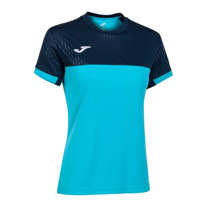 Koszulka tenisowa damska Joma Montreal W fluor turquoise/navy 6