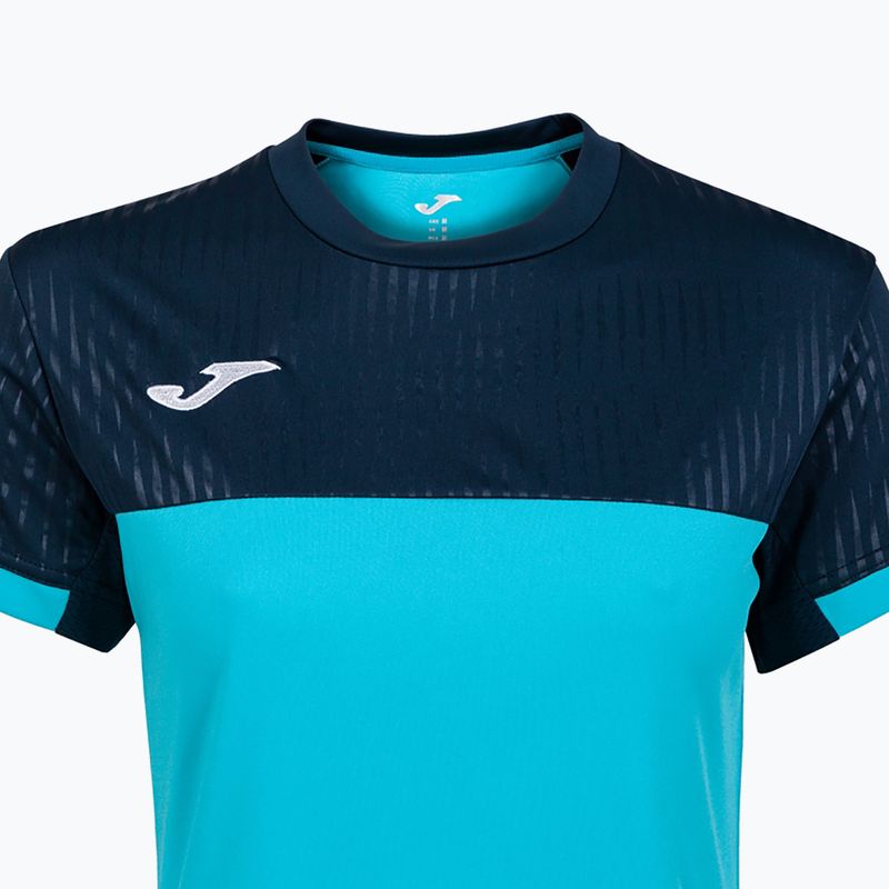 Koszulka tenisowa damska Joma Montreal W fluor turquoise/navy 8