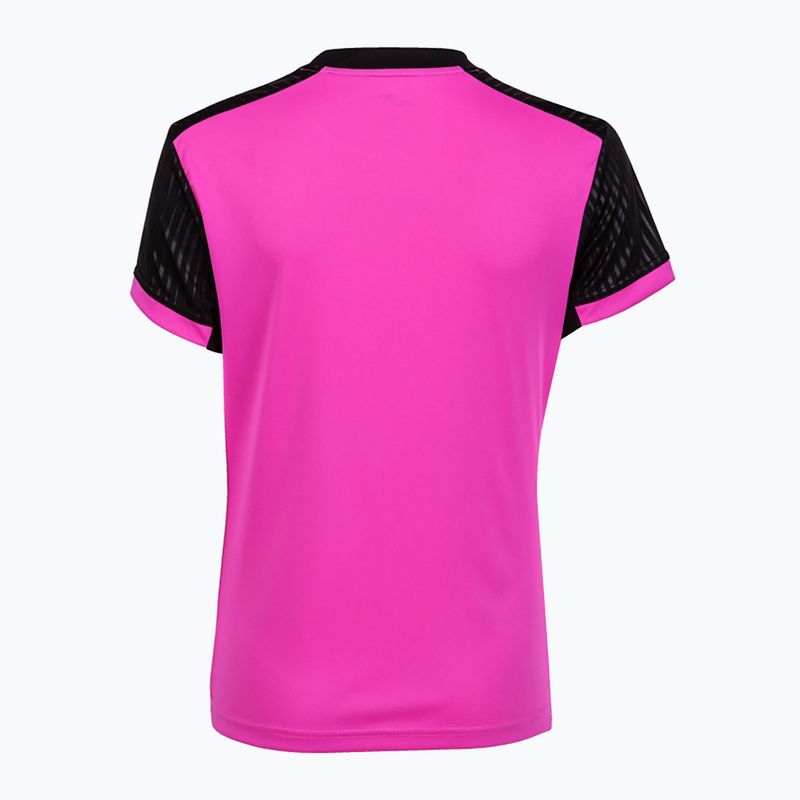 Koszulka tenisowa damska Joma Montreal W fluor pink/black 6