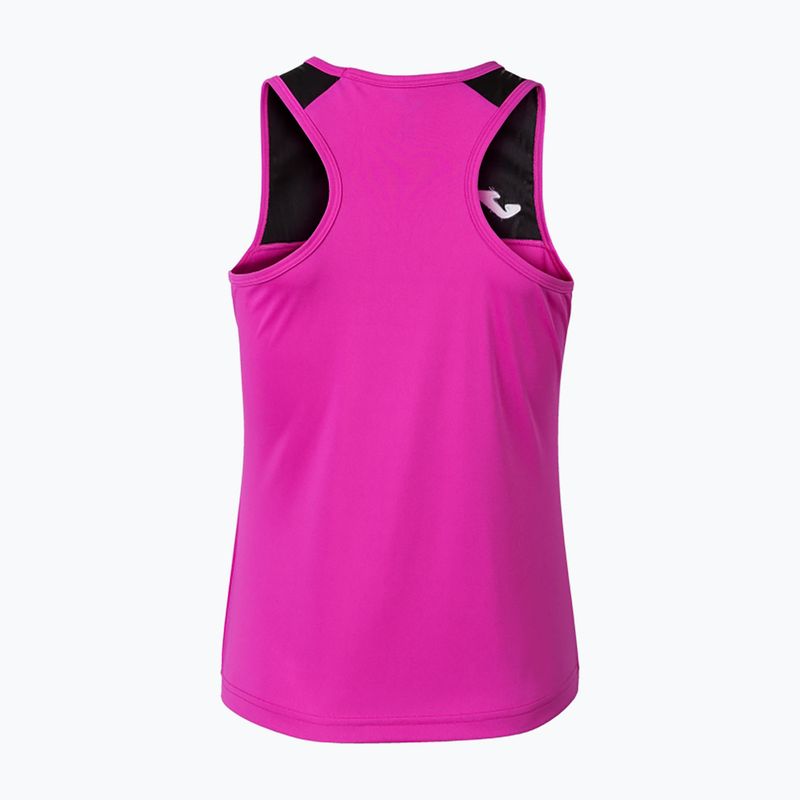 Tank top tenisowy damski Joma Montreal fluorescent pink/black 4