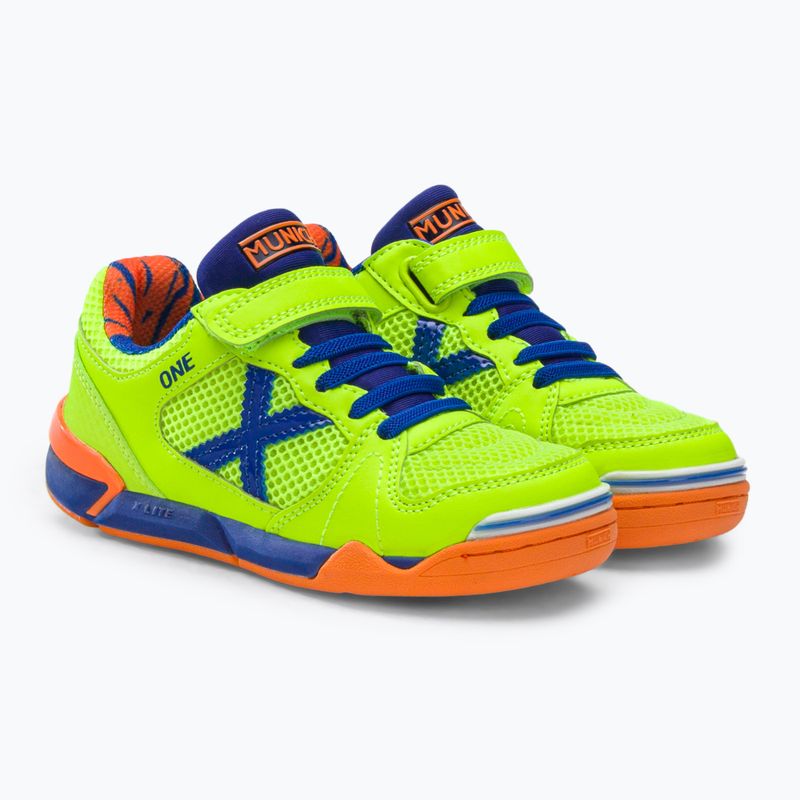 Buty piłkarskie dziecięce MUNICH One Kid Vco verde claro 4