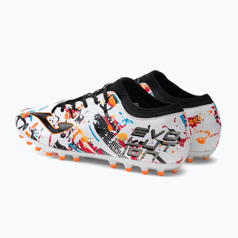 Buty piłkarskie męskie Joma Evolution AG white/black/orange 3