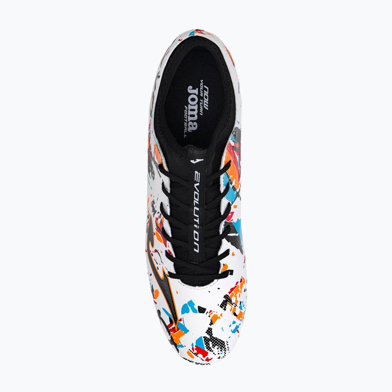 Buty piłkarskie męskie Joma Evolution AG white/black/orange 6