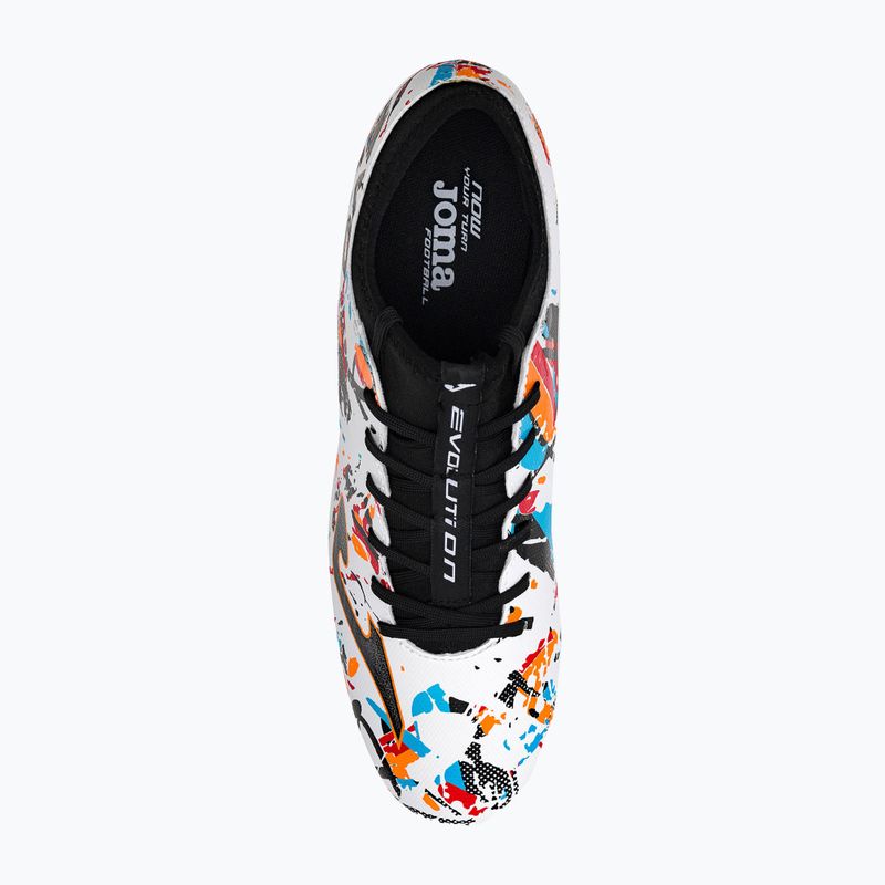 Buty piłkarskie męskie Joma Evolution FG white/black/orange 6