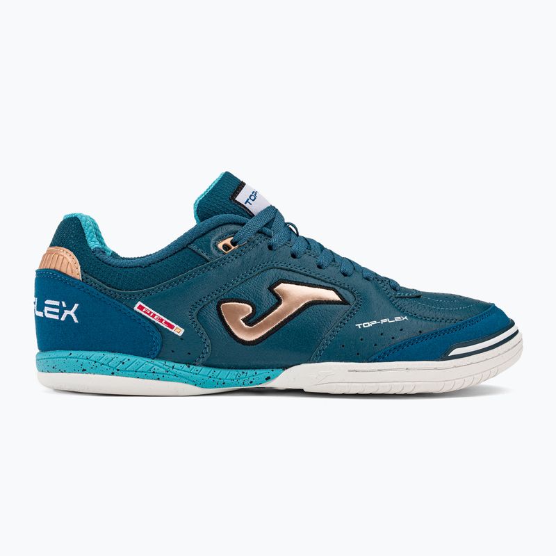 Buty piłkarskie męskie Joma Top Flex IN petroleum/gold 2