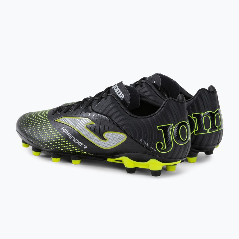 Buty piłkarskie męskie Joma Xpander FG black/lemon fluor 3