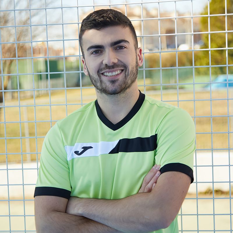Koszulka tenisowa męska Joma Court lime/black 12
