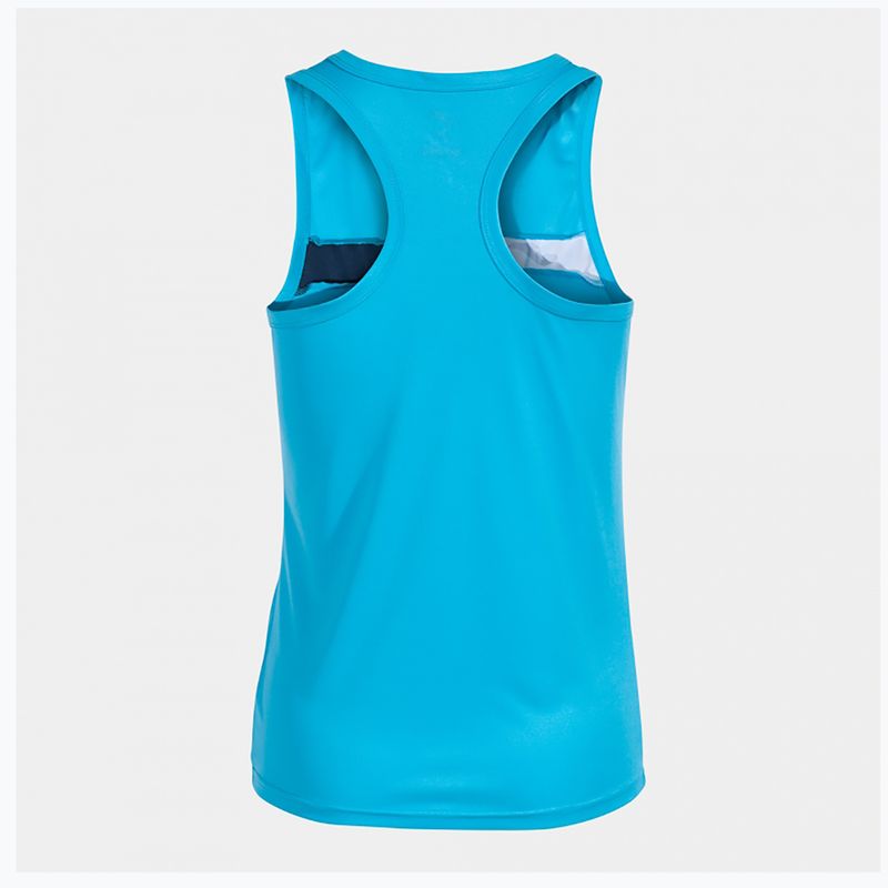 Koszulka tenisowa damska Joma Court Sleeveless W fluor turquoise/navy 2