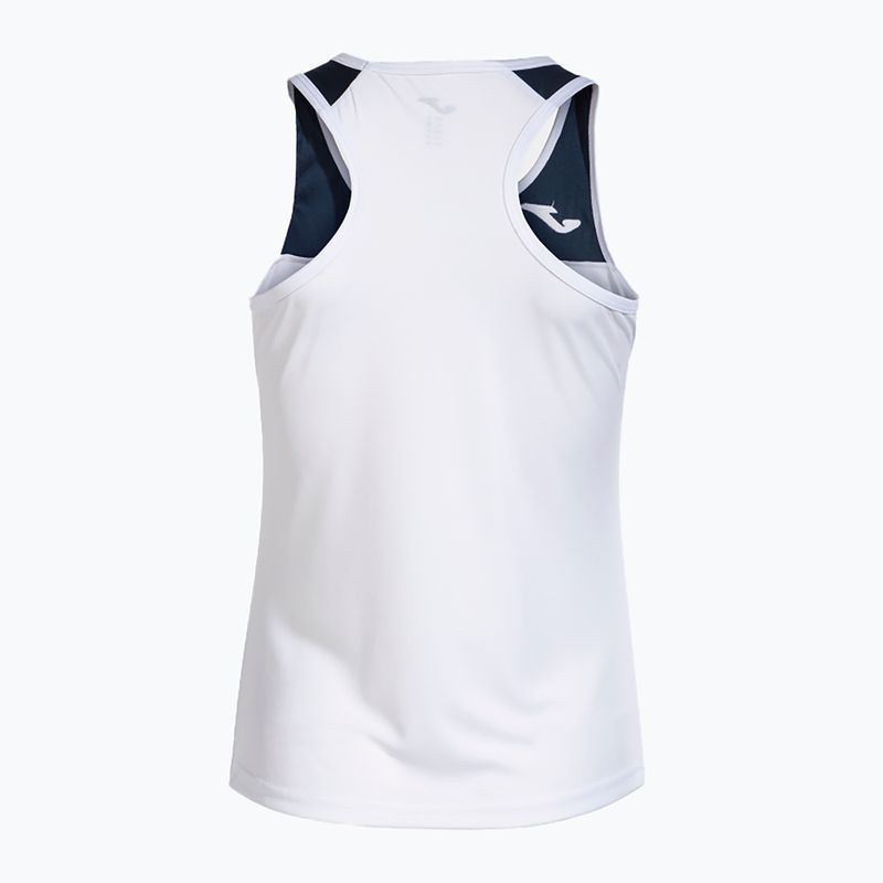 Tank top tenisowy damski Joma Montreal white/navy blue 2