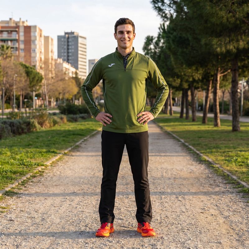 Bluza do biegania męska Joma R-Trail Nature khaki 9
