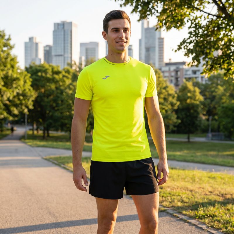 Koszulka do biegania męska Joma R-City Slim fluor yellow 5