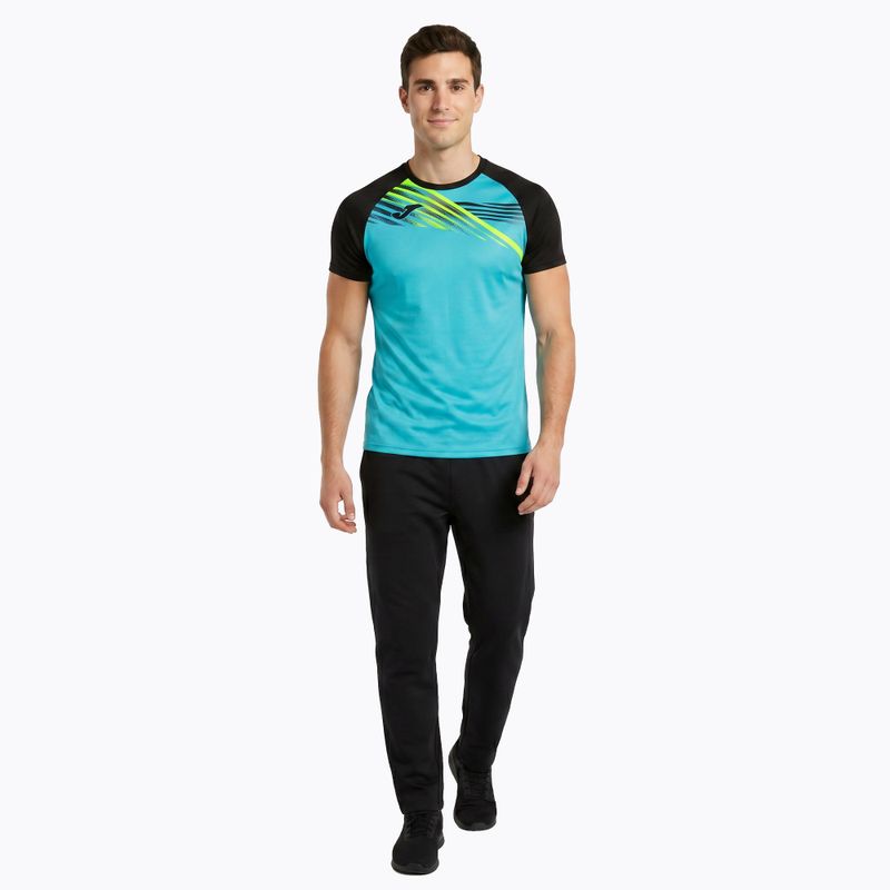 Koszulka do biegania męska Joma Elite X fluor turquoise/black 2