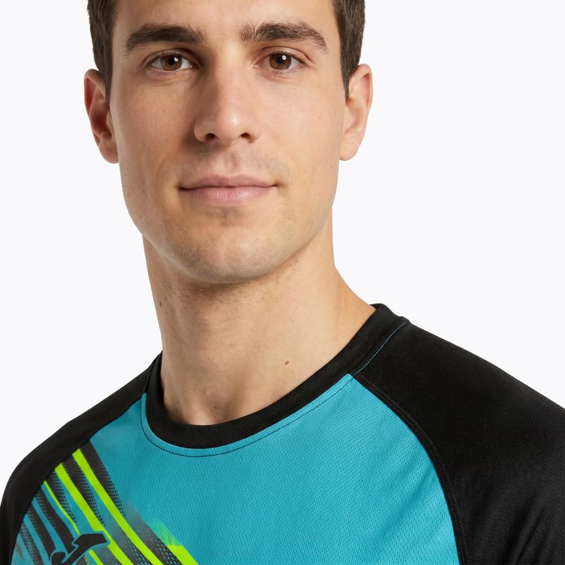 Koszulka do biegania męska Joma Elite X fluor turquoise/black 4