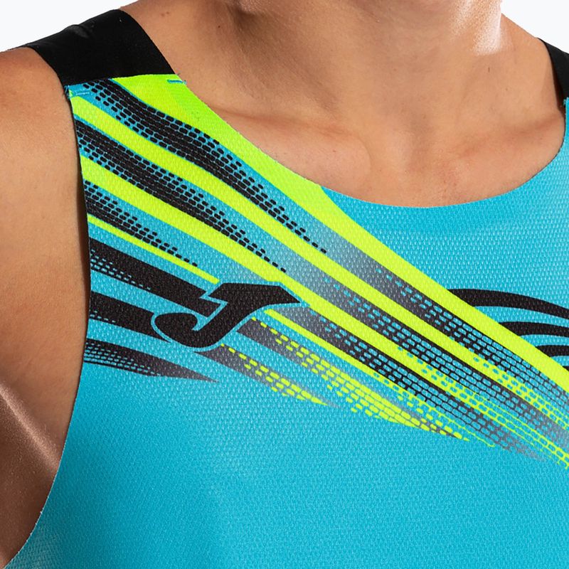 Koszulka do biegania męska Joma Elite X SL fluor turquoise/black 5