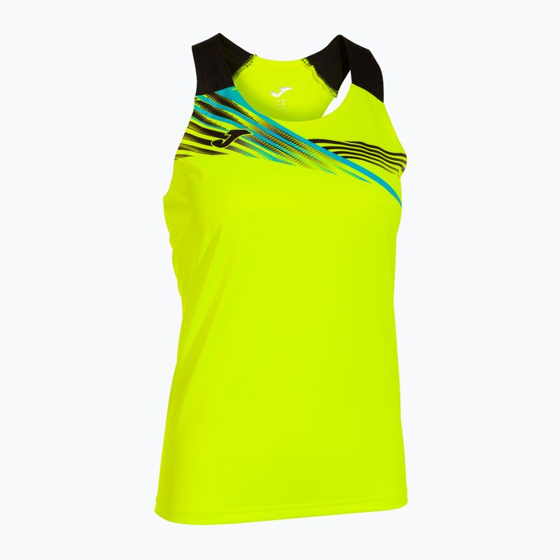 Tank top do biegania damski Joma Elite X fluor yellow/black