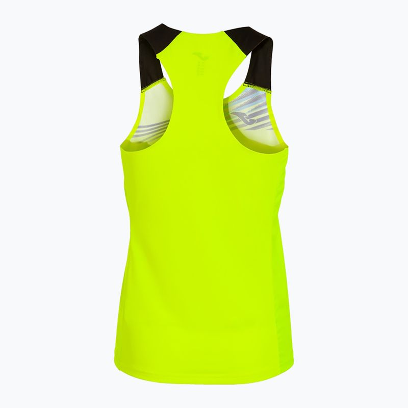 Tank top do biegania damski Joma Elite X fluor yellow/black 2