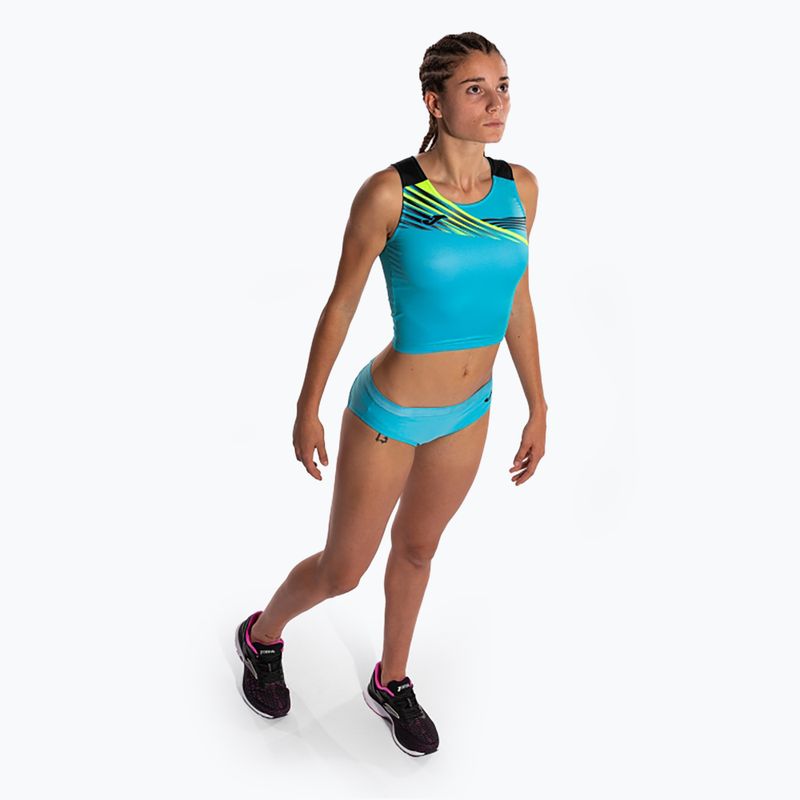 Top do biegania damski Joma Elite X fluor turquoise/black 5