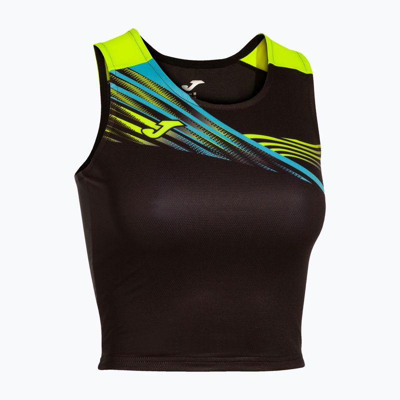 Top do biegania damski Joma Elite X black/fluor yellow