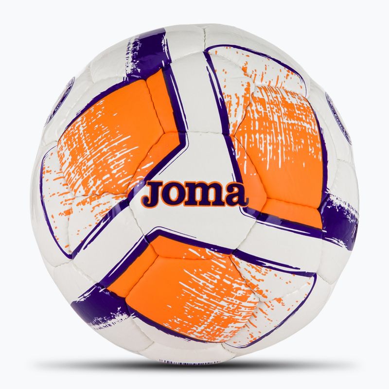 Piłka do piłki nożnej Joma Dali II white/fluor orange/purple rozmiar 3