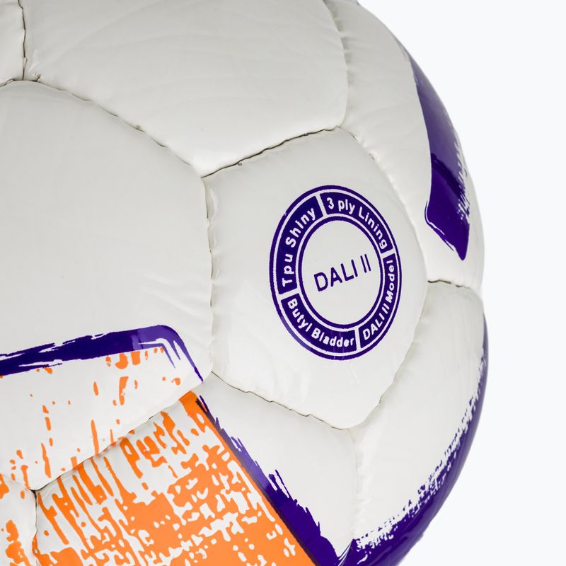 Piłka do piłki nożnej Joma Dali II white/fluor orange/purple rozmiar 3 4