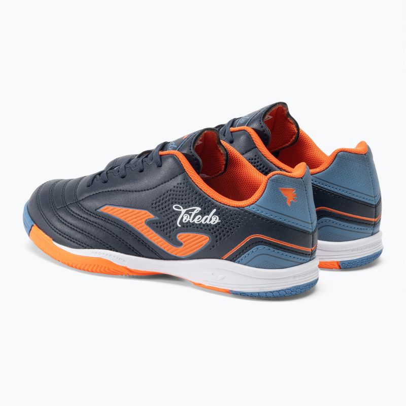 Buty piłkarskie dziecięce Joma Toledo Jr IN navy/orange 3