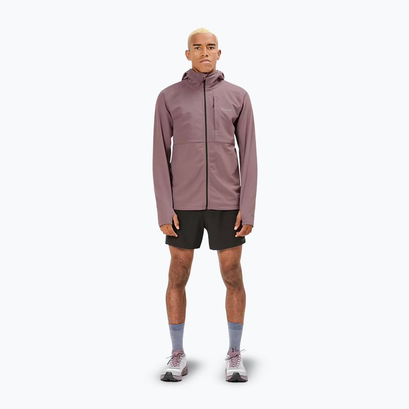 Kurtka do biegania męska NNormal Active Warm albergini/purple 2