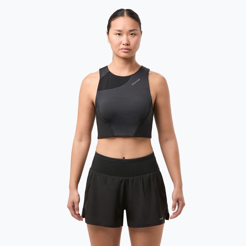 Top do biegania damski NNormal Trail Cropped Top black 2