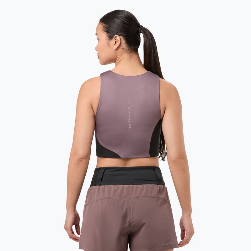 Top do biegania damski NNormal Trail Cropped Top purple 3