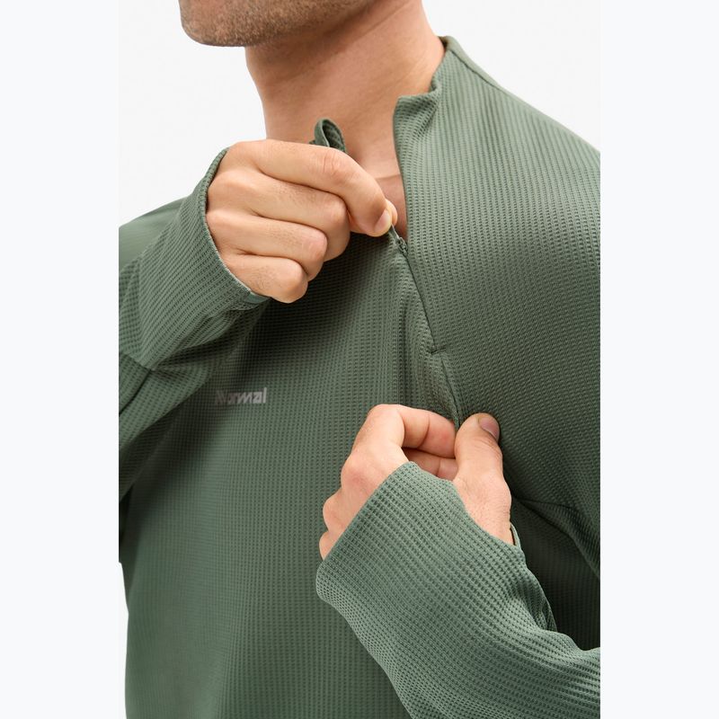 Longsleeve do biegania męski NNormal Trail green 3