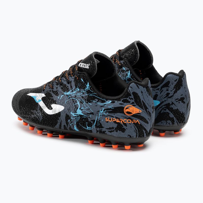 Buty piłkarskie dziecięce Joma Super Copa Jr AG black/turquoise 3