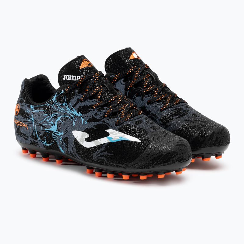 Buty piłkarskie dziecięce Joma Super Copa Jr AG black/turquoise 4
