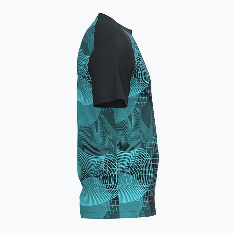 Koszulka tenisowa męska Joma Challenge black/turquoise 5