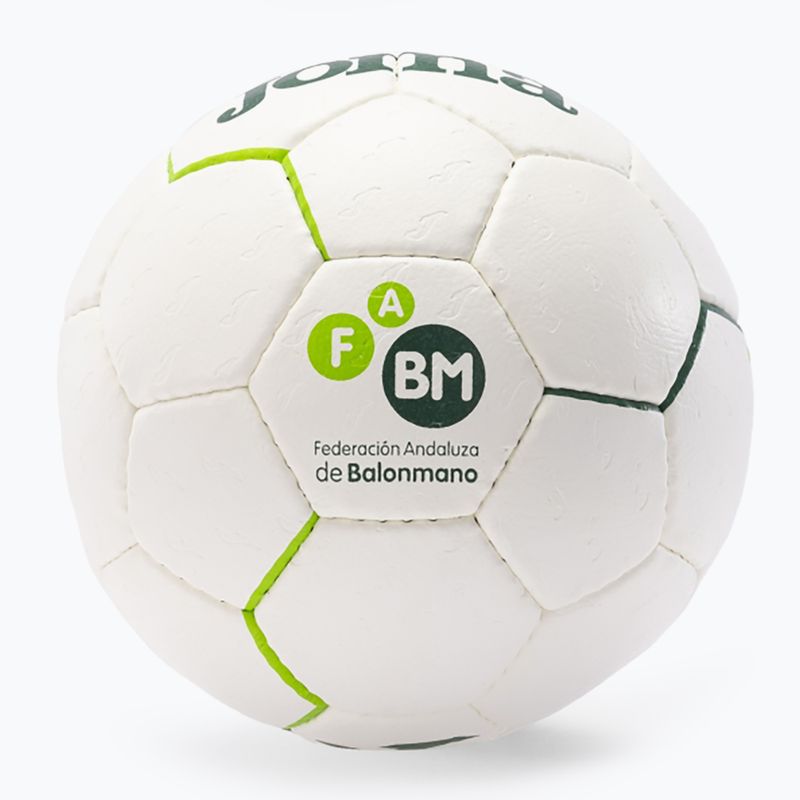 Piłka do piłki ręcznej Joma Fed Balonmano Andaluza white/green rozmiar 1 3