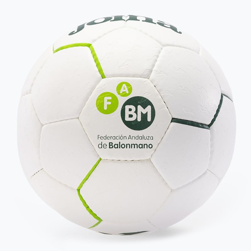 Piłka do piłki ręcznej Joma Fed Balonmano Andaluza white/green rozmiar 2 3