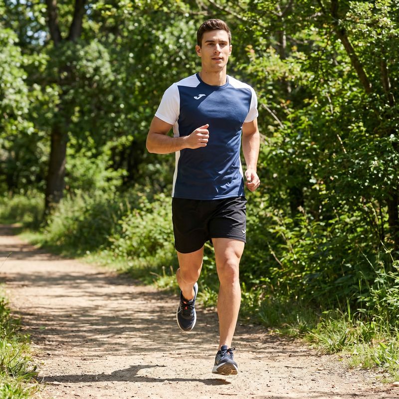 Koszulka do biegania męska Joma Record II navy/white 6
