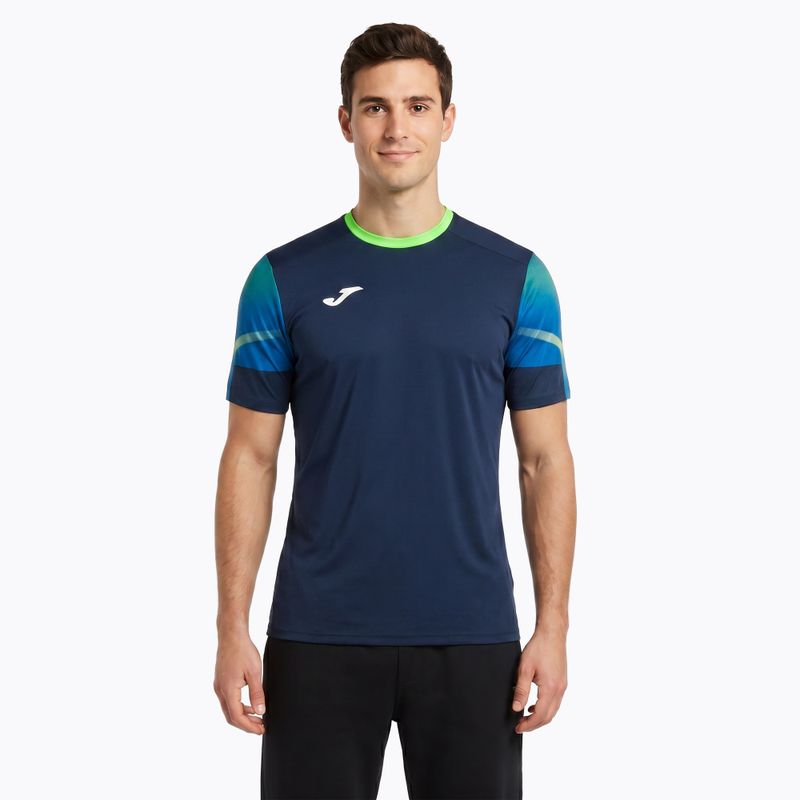 Koszulka do biegania męska Joma Elite XI navy/fluor green