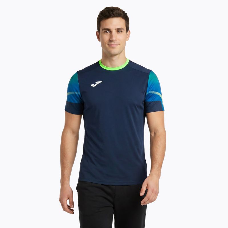Koszulka do biegania męska Joma Elite XI navy/fluor green 3