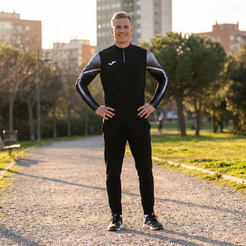 Bluza do biegania męska Joma Elite XI black/anthracite 8