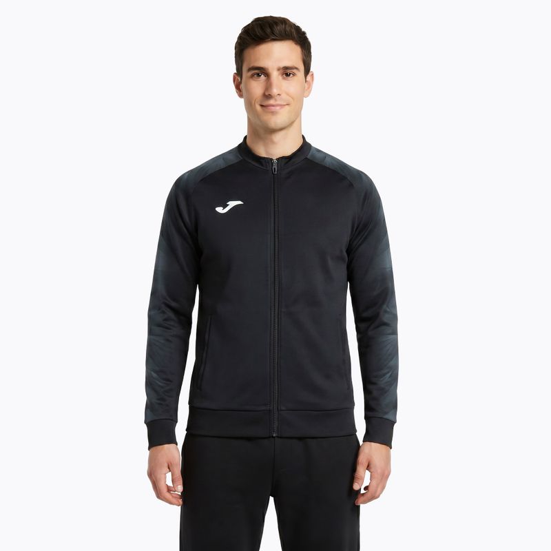 Bluza do biegania męska Joma Elite XI Full Zip black/anthracite