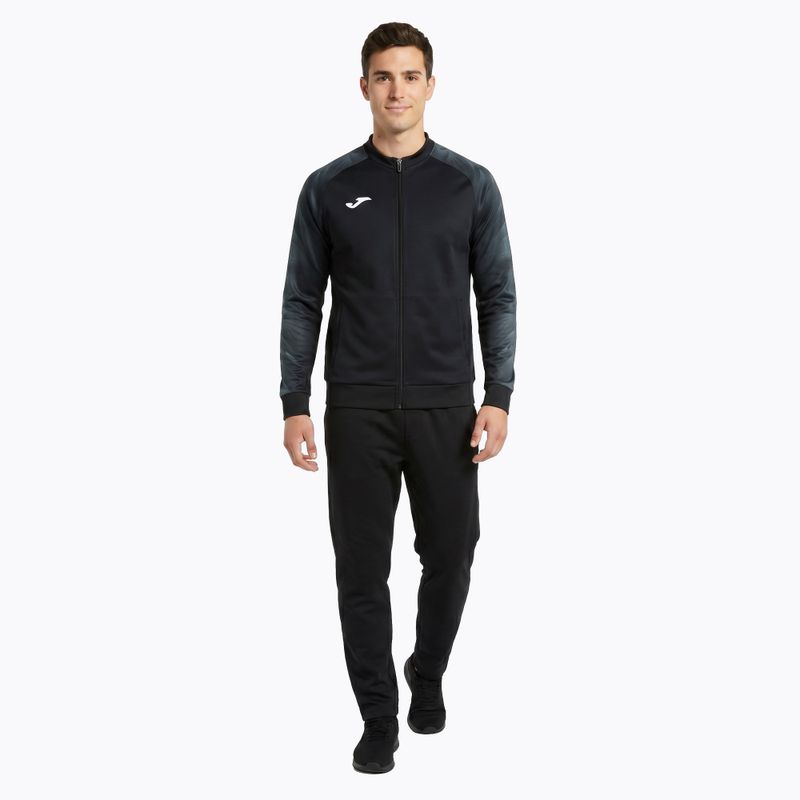 Bluza do biegania męska Joma Elite XI Full Zip black/anthracite 2
