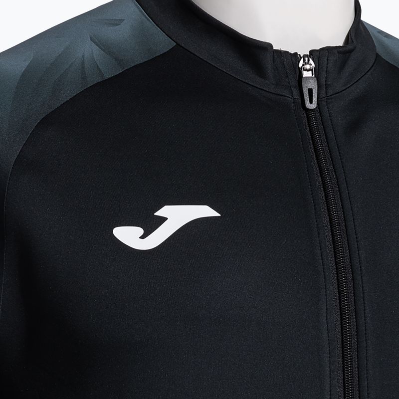 Bluza do biegania męska Joma Elite XI Full Zip black/anthracite 3